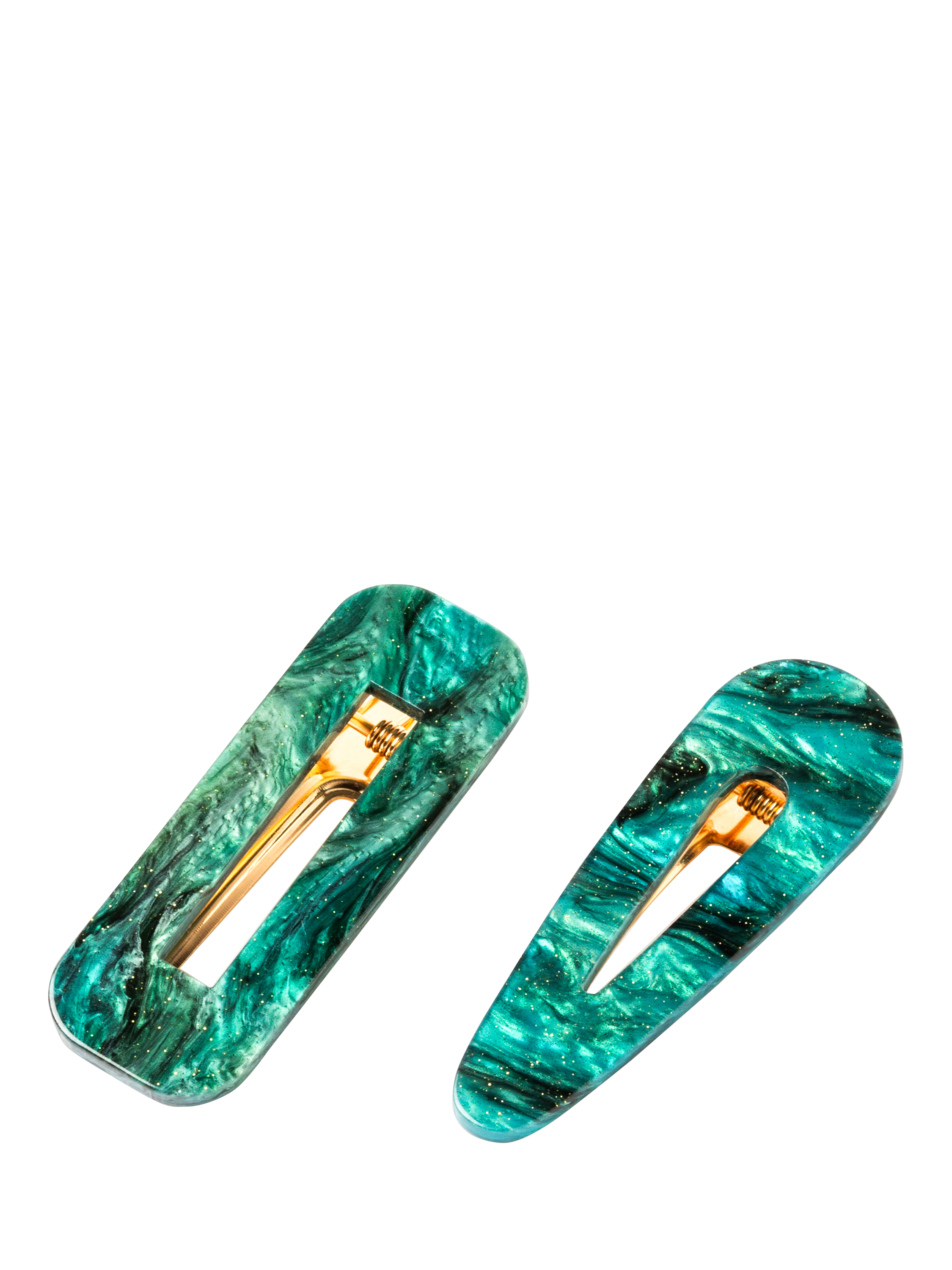 Bloom & Bay Polly Resin Hair Clip, Green