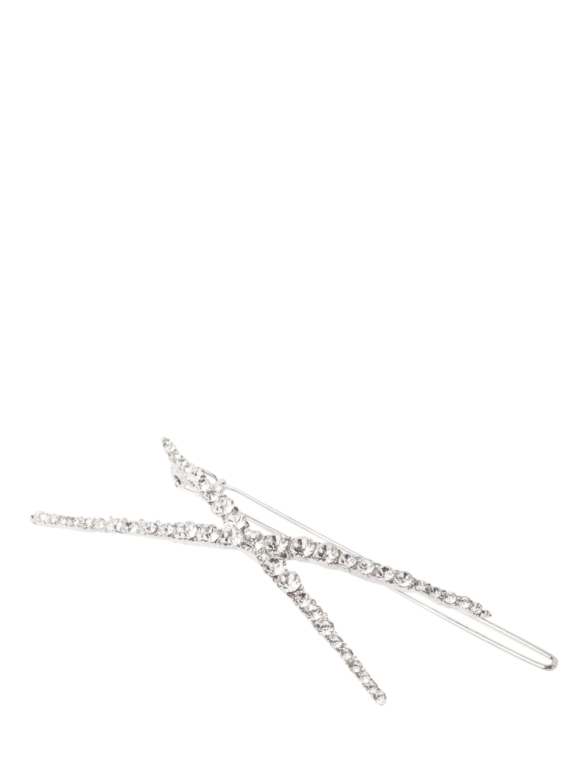 Bloom & Bay Nola Sparkle Hair Clip, Silver