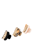 Bloom & Bay Maya Claw Hair Clips, Set of 3, Black/Multi