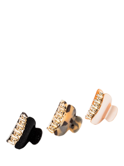 Bloom & Bay Maya Claw Hair Clips, Set of 3, Black/Multi, Black/Multi