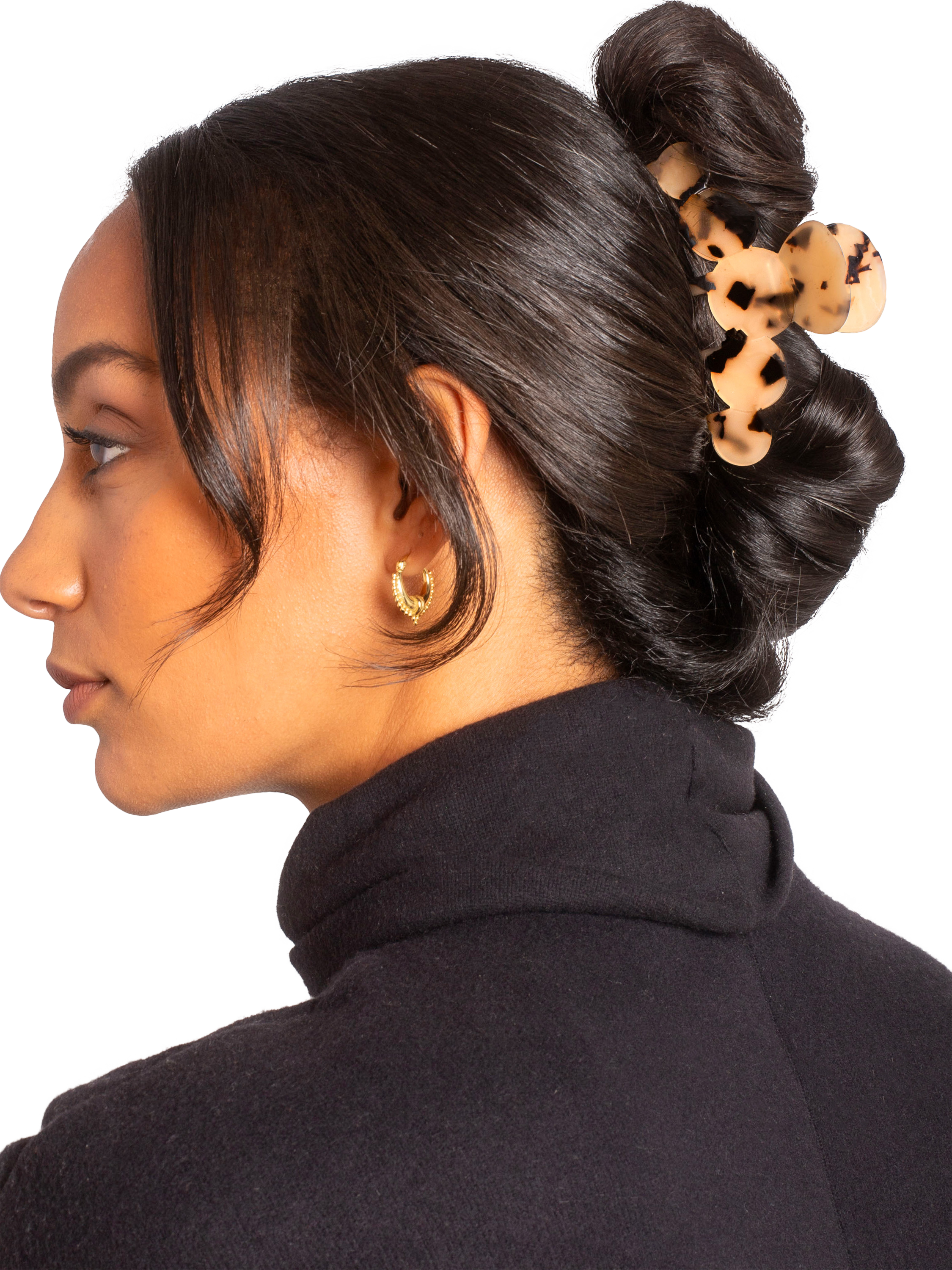Product image 4 of 5, which shows Bloom & Bay Tulip Claw Hair Clip, Cream/Multi