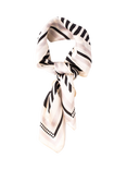 Bloom & Bay Iris Monochrome Satin Scarf, Black/White