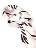 Bloom & Bay Iris Monochrome Satin Scarf, Black/White