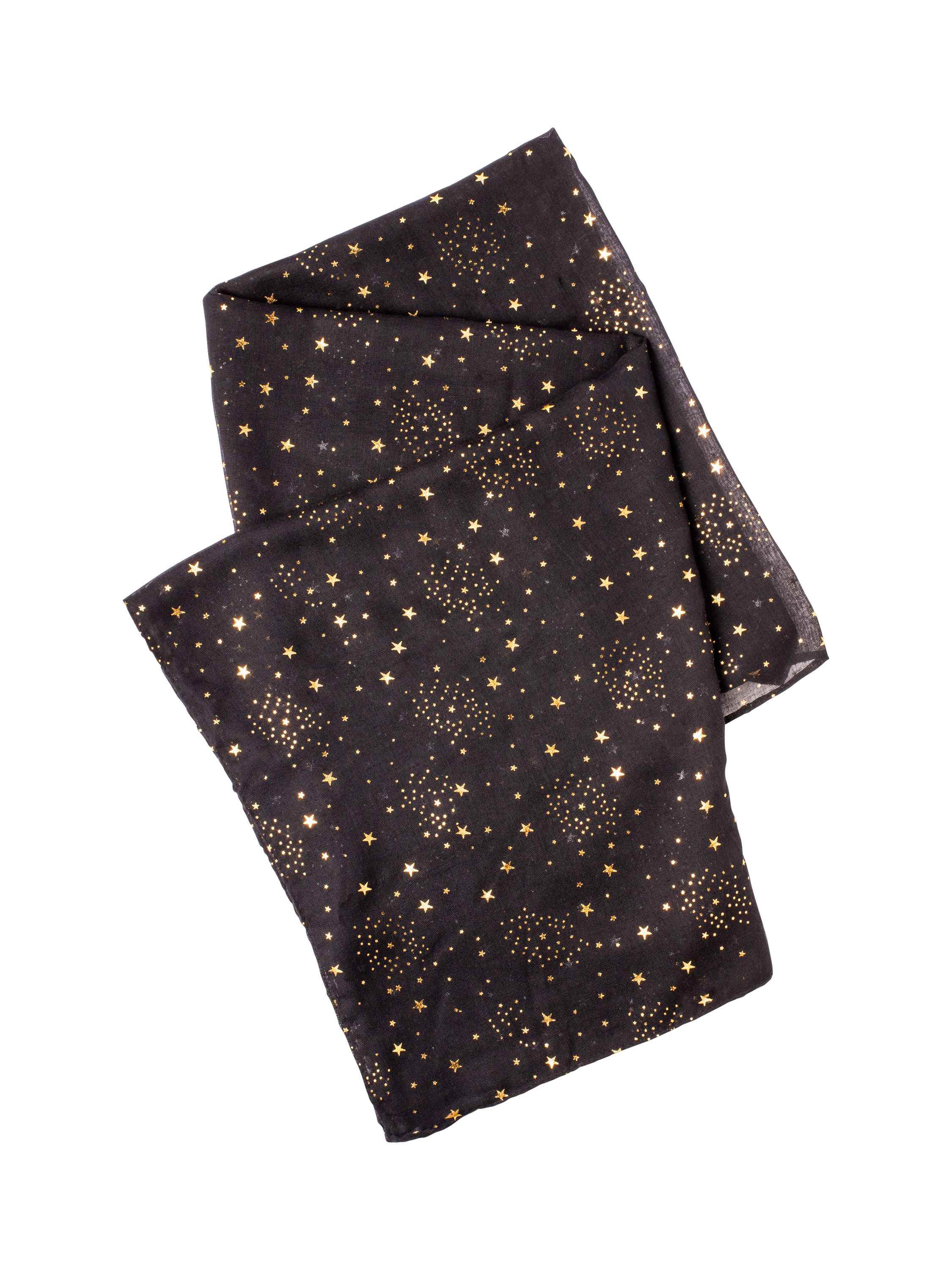 Product image 2 of 6, which shows Bloom & Bay Zara Stars Scarf, Black/Gold