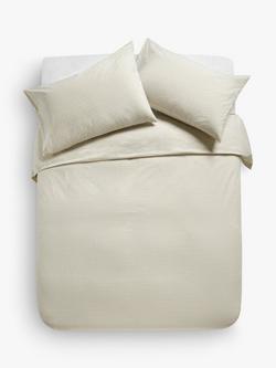 John Lewis Alda Washed Cotton Duvet Cover Set, Sage