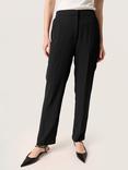 Soaked In Luxury Straight Leg Trousers, Black