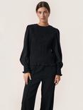 Soaked In Luxury Silja Bishop Sleeve Top, Black