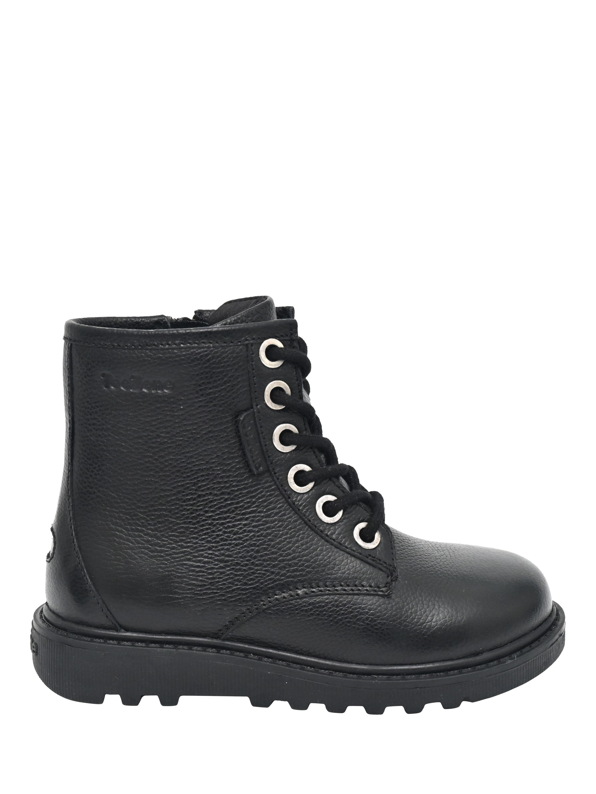 Product image 1 of 5, which shows ToeZone Kids' Storm Leather Ankle Boots, Black, 8 Jnr