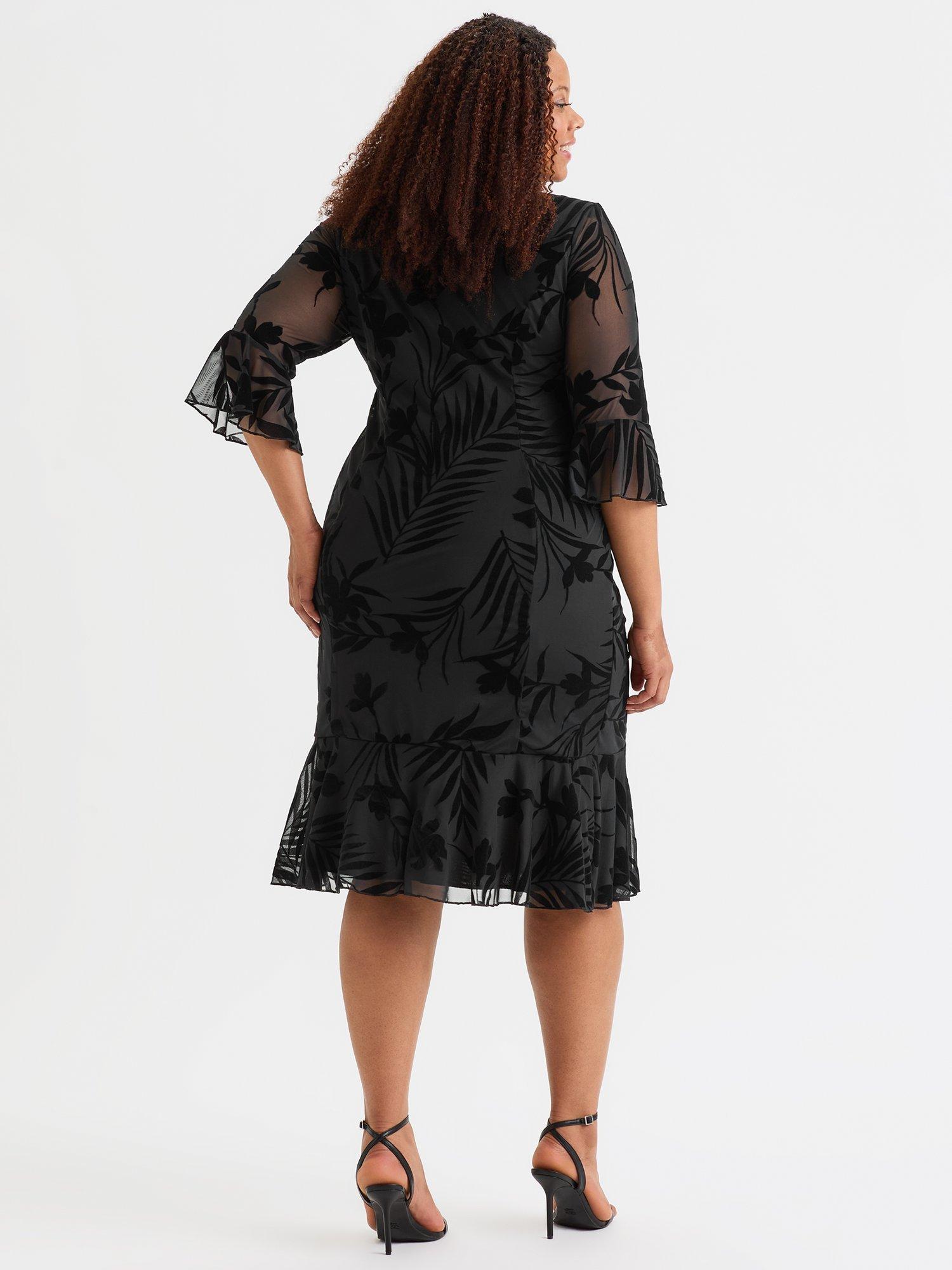 Plus size black flapper dress sale