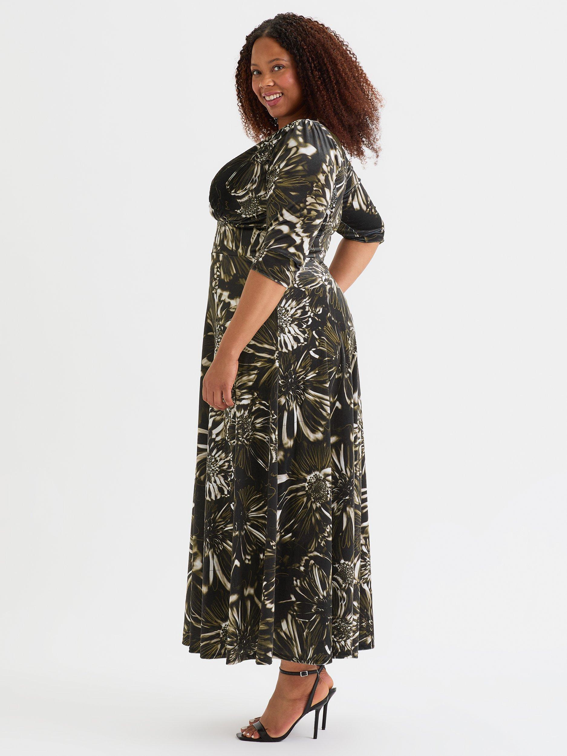 Product image 3 of 4, which shows Scarlett & Jo Verity Floral Velvet Maxi Dress, Multi, 12