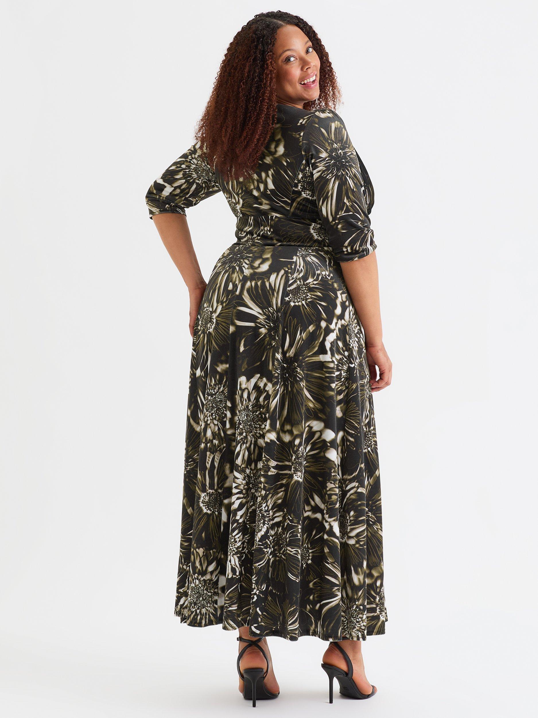 Product image 4 of 4, which shows Scarlett & Jo Verity Floral Velvet Maxi Dress, Multi, 12