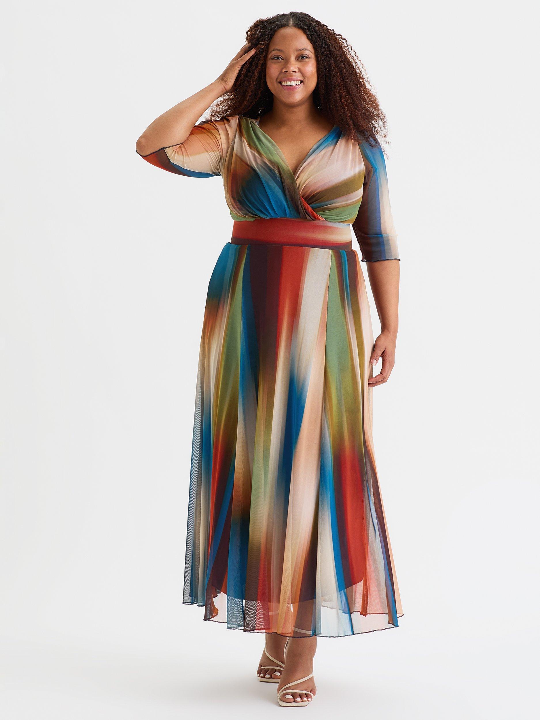 Scarlett Jo Verity Stripe Maxi Dress Multi