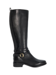 Dune Texaz Leather Knee-High Boots, Black