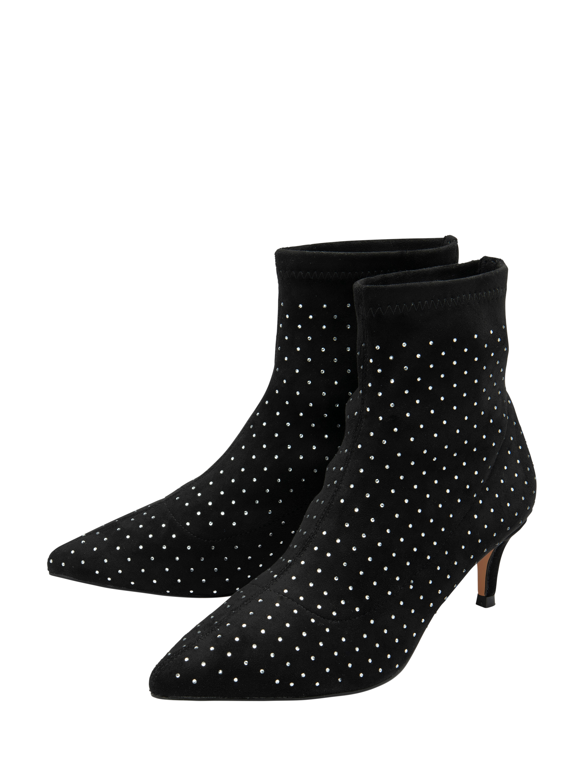 Product image 2 of 4, which shows Ravel Madruga Studded Pointed Heeled Boots, Black, 4