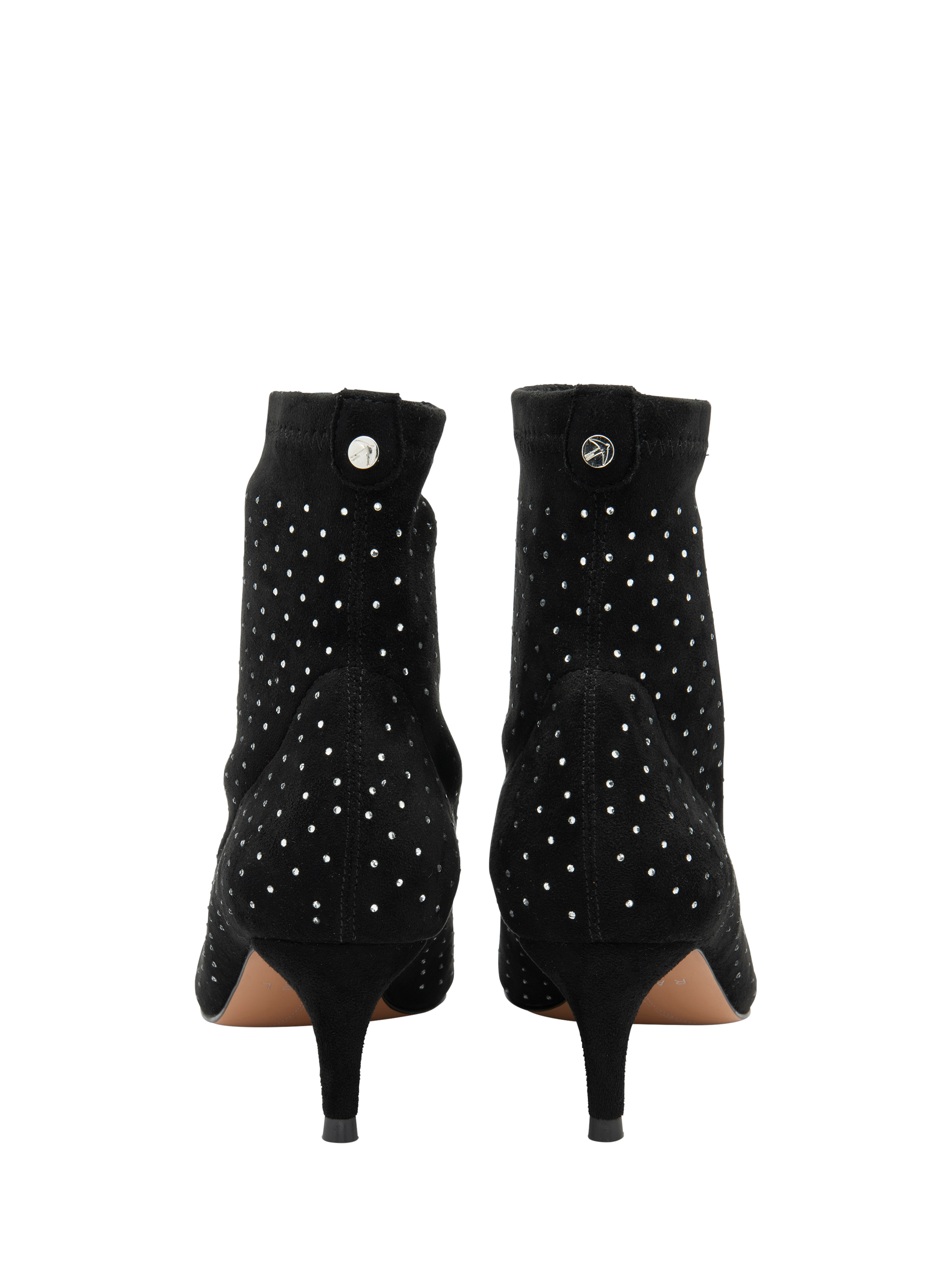 Product image 3 of 4, which shows Ravel Madruga Studded Pointed Heeled Boots, Black, 4