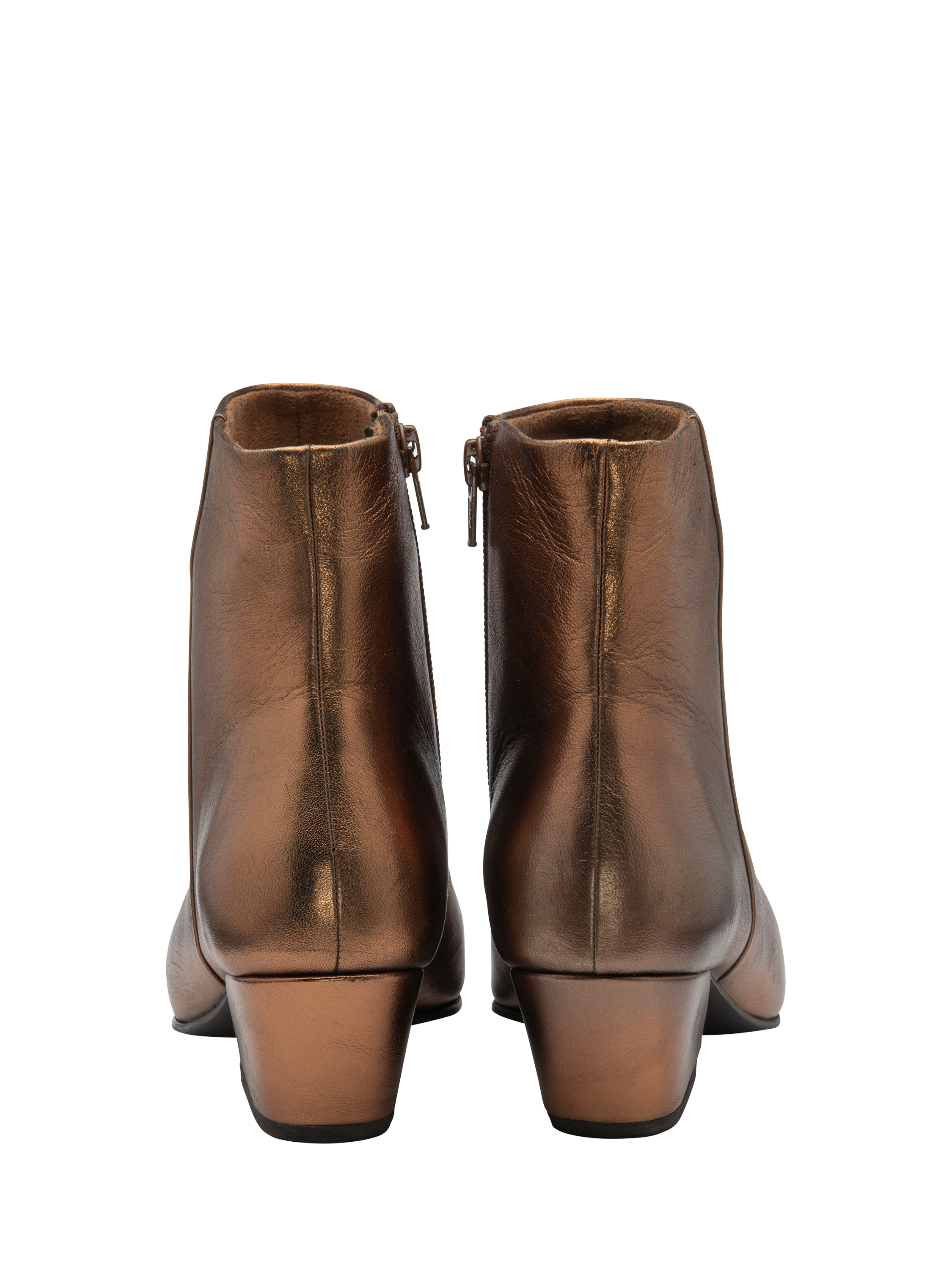 Product image 3 of 4, which shows Ravel Hawick Leather Pointed Ankle Boots, Bronze, 3