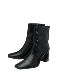 Ravel Meldon Leather Snake Effect Ankle Boots, Black