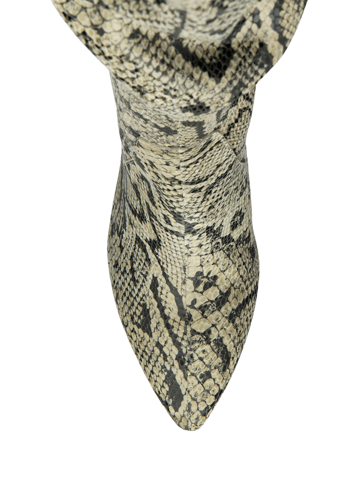 Product image 4 of 4, which shows Ravel Roslin Leather Ruched Knee-High Boots, Grey, 3