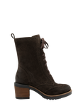 Ravel Yarrow Suede Brogue Lace-Up Boots, Chocolate