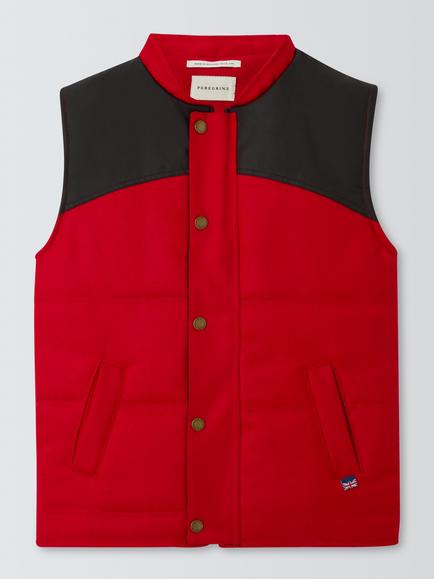 Peregrine Halcombe Wool Gilet, Red