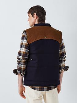 Peregrine Halcombe Wool Gilet - view 2, Navy