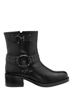 Ravel Bowmont Leather Biker Boots, Black, Black