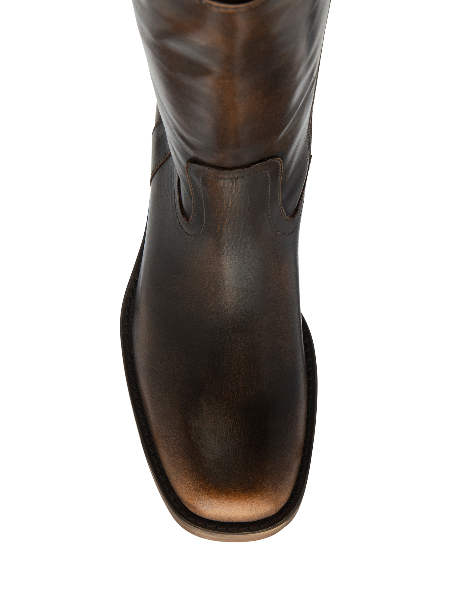 Product image 4 of 4, which shows Ravel Coalburn Leather Block Heeled Boots, Chestnut, 6