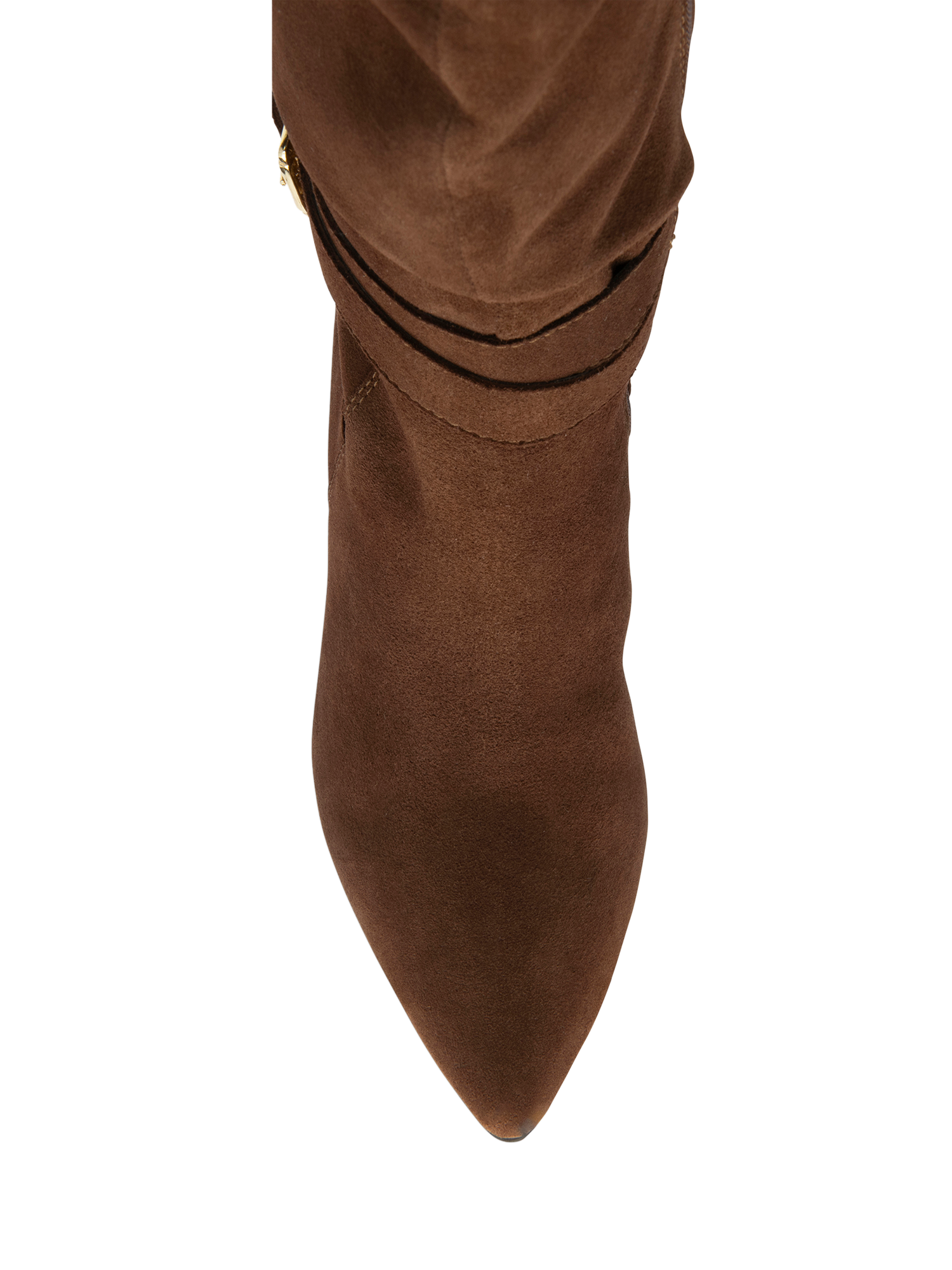 Product image 4 of 4, which shows Ravel Guise Suede Pointed Heeled Slouchy Boots, Brown, 4