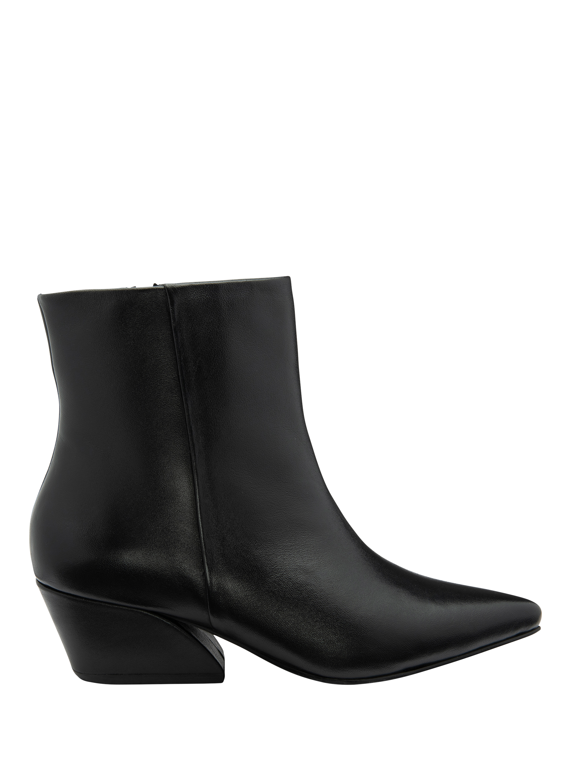 Product image 1 of 4, which shows Ravel Hawick Leather Pointed Ankle Boots, Black, 4