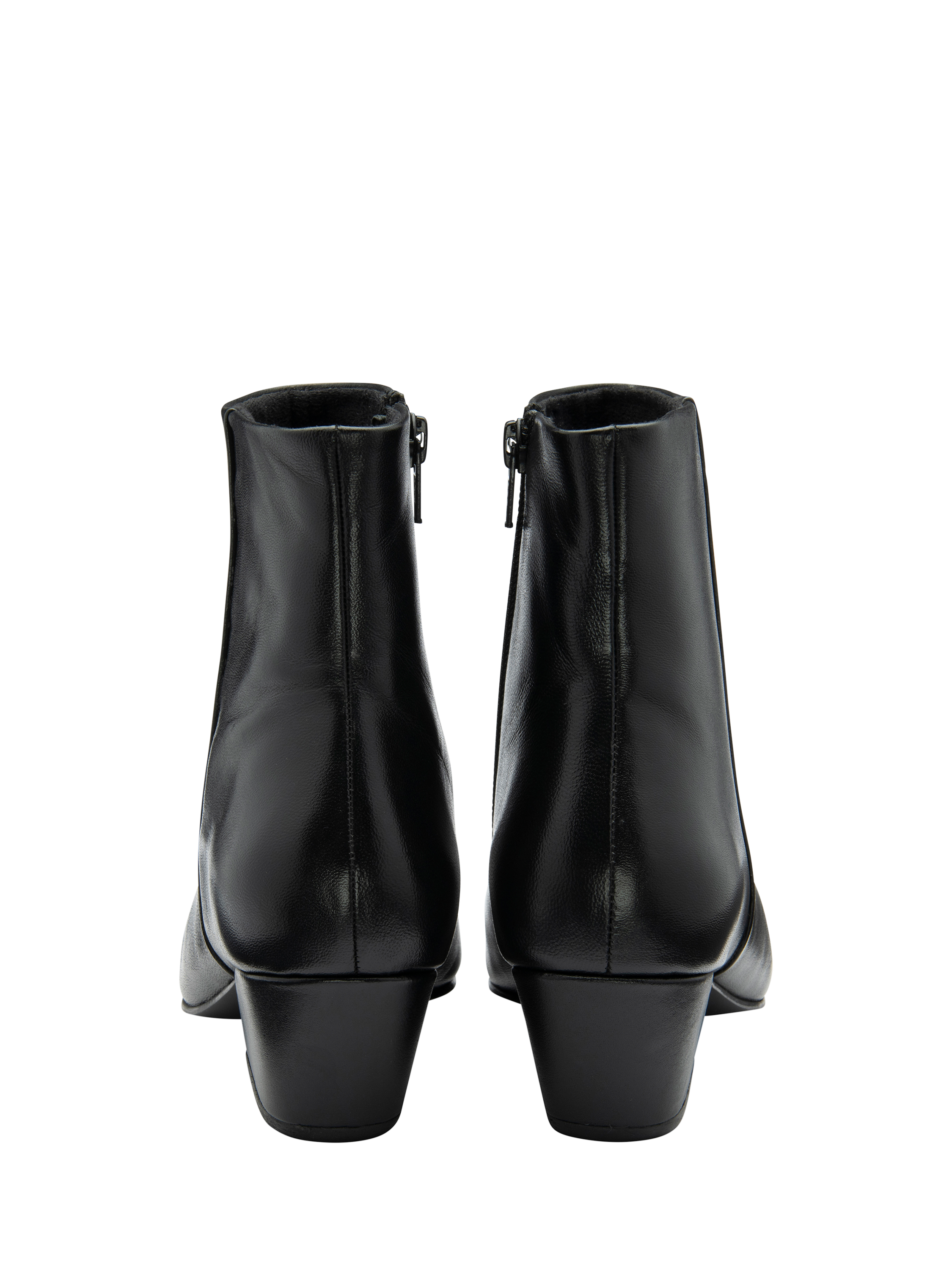 Product image 3 of 4, which shows Ravel Hawick Leather Pointed Ankle Boots, Black, 4