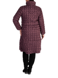 chesca Plain/Watercolour Reversible Coat, Grape/Multi