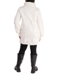 chesca Quilted High Neck Coat, Cream