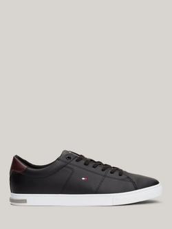 Tommy Hilfiger Essential Leather Trainers, Black, Black