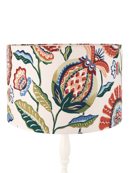 John Lewis Pomegranate Drum Lampshade, Multi - view 2, Multi
