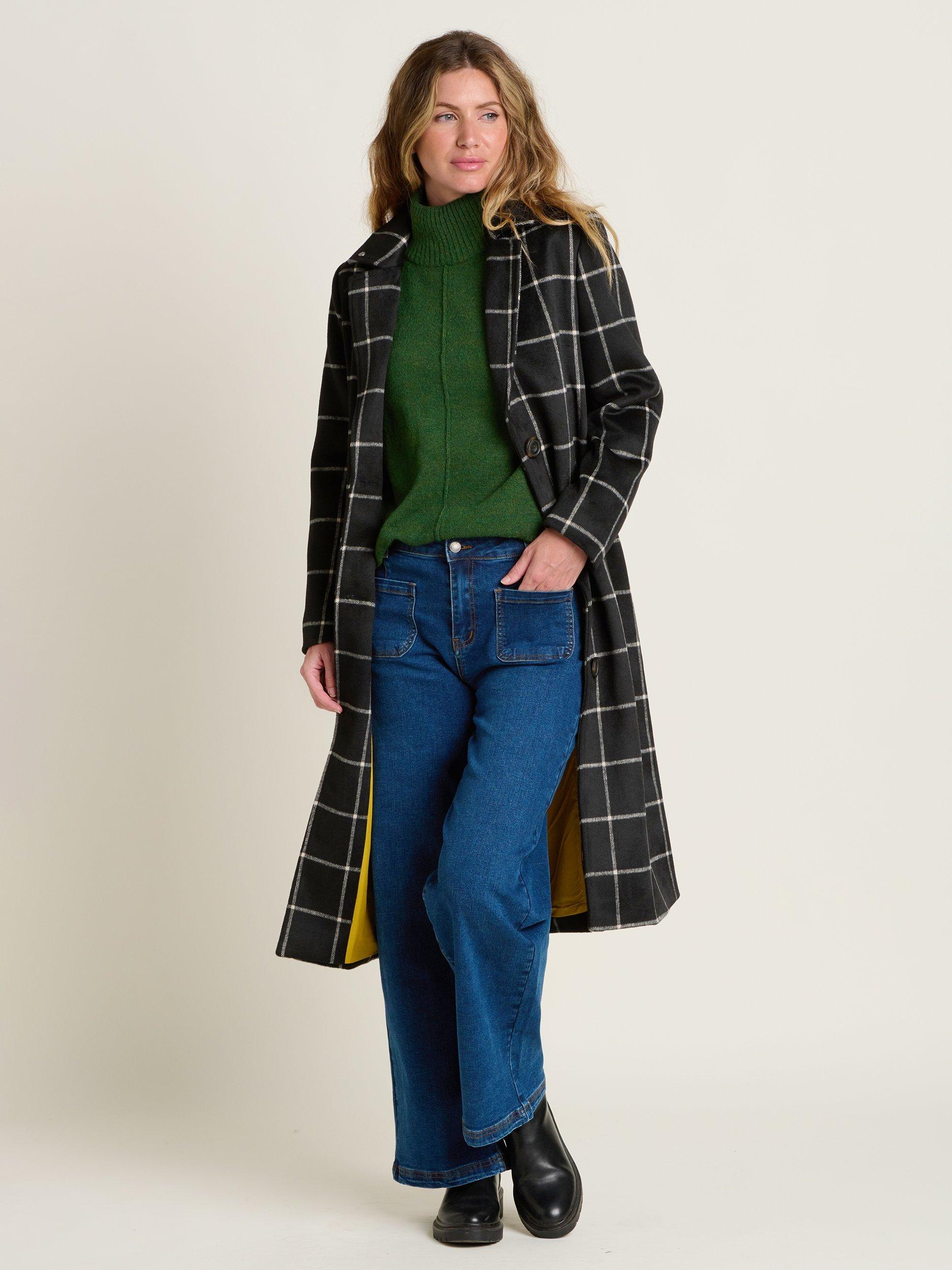 Product image 2 of 5, which shows Brakeburn Melbury Grid Wool Jacket, Black/White, 8