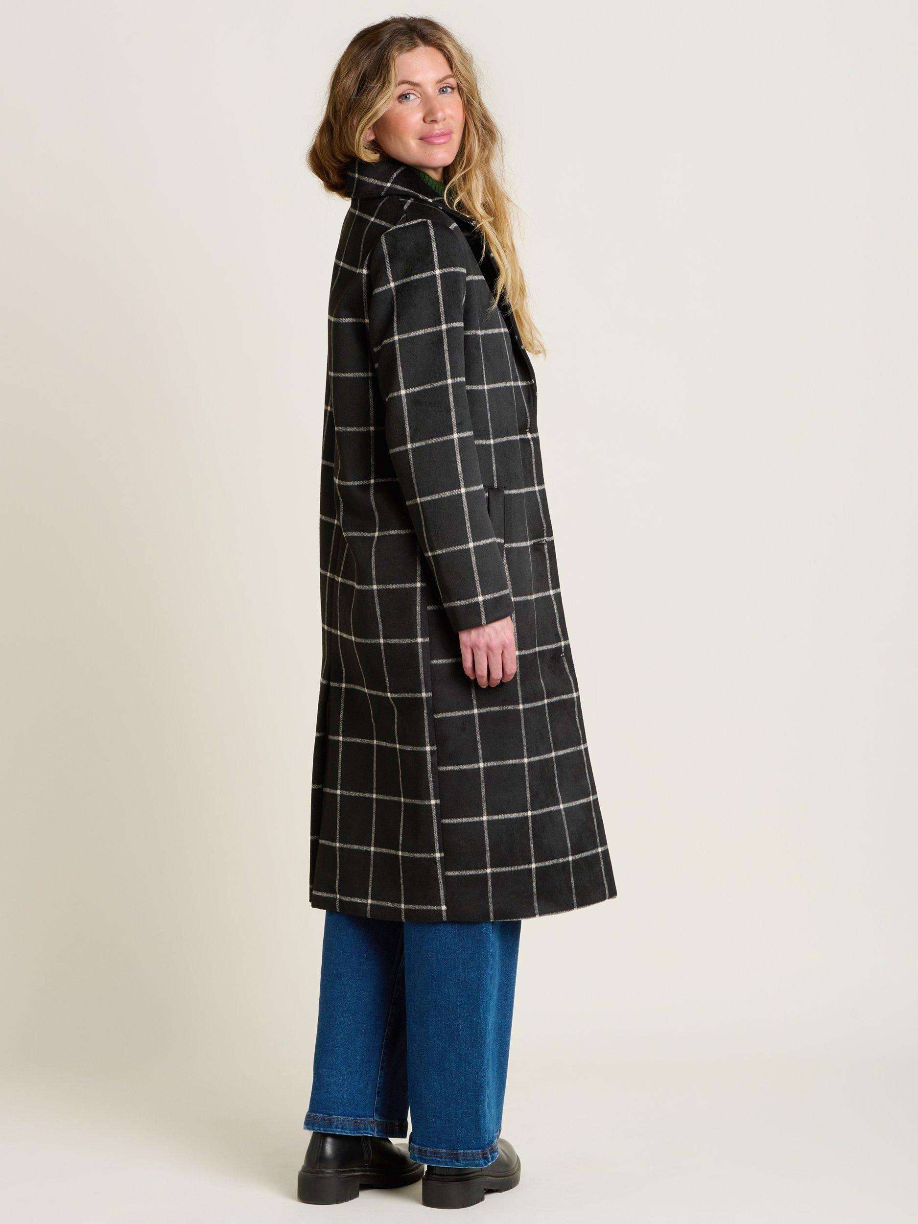 Product image 4 of 5, which shows Brakeburn Melbury Grid Wool Jacket, Black/White, 8