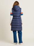 Brakeburn Peverell Hooded Longline Gilet, Navy