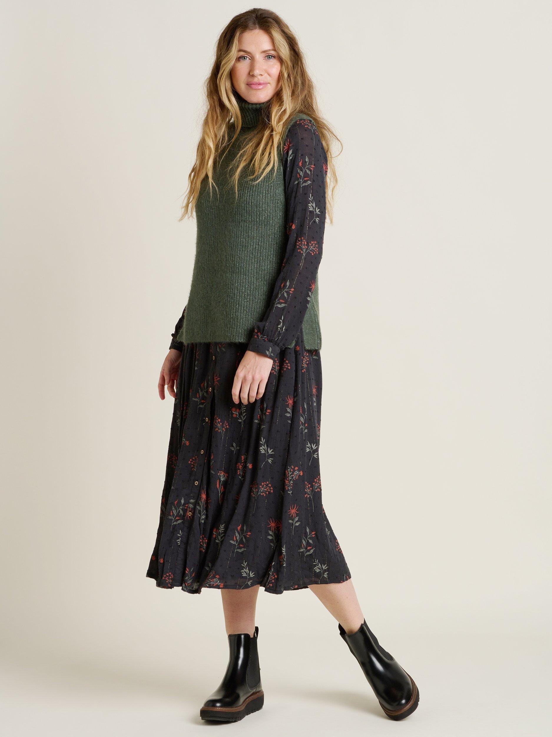 Product image 2 of 5, which shows Brakeburn Button Side Knit Vest, Khaki, 8