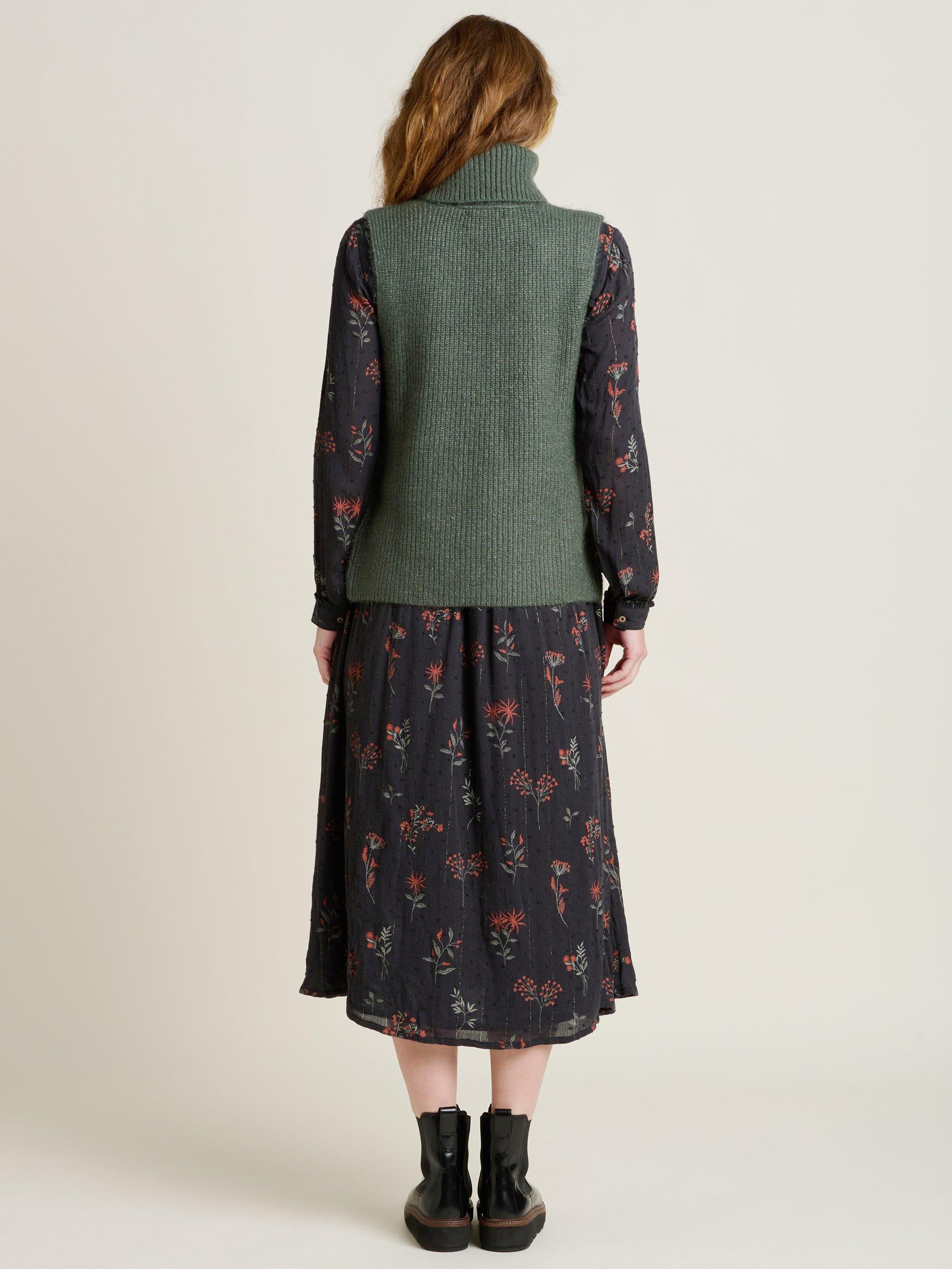 Product image 3 of 5, which shows Brakeburn Button Side Knit Vest, Khaki, 8