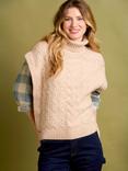 Brakeburn Cable Knitted Vest Top, Stone