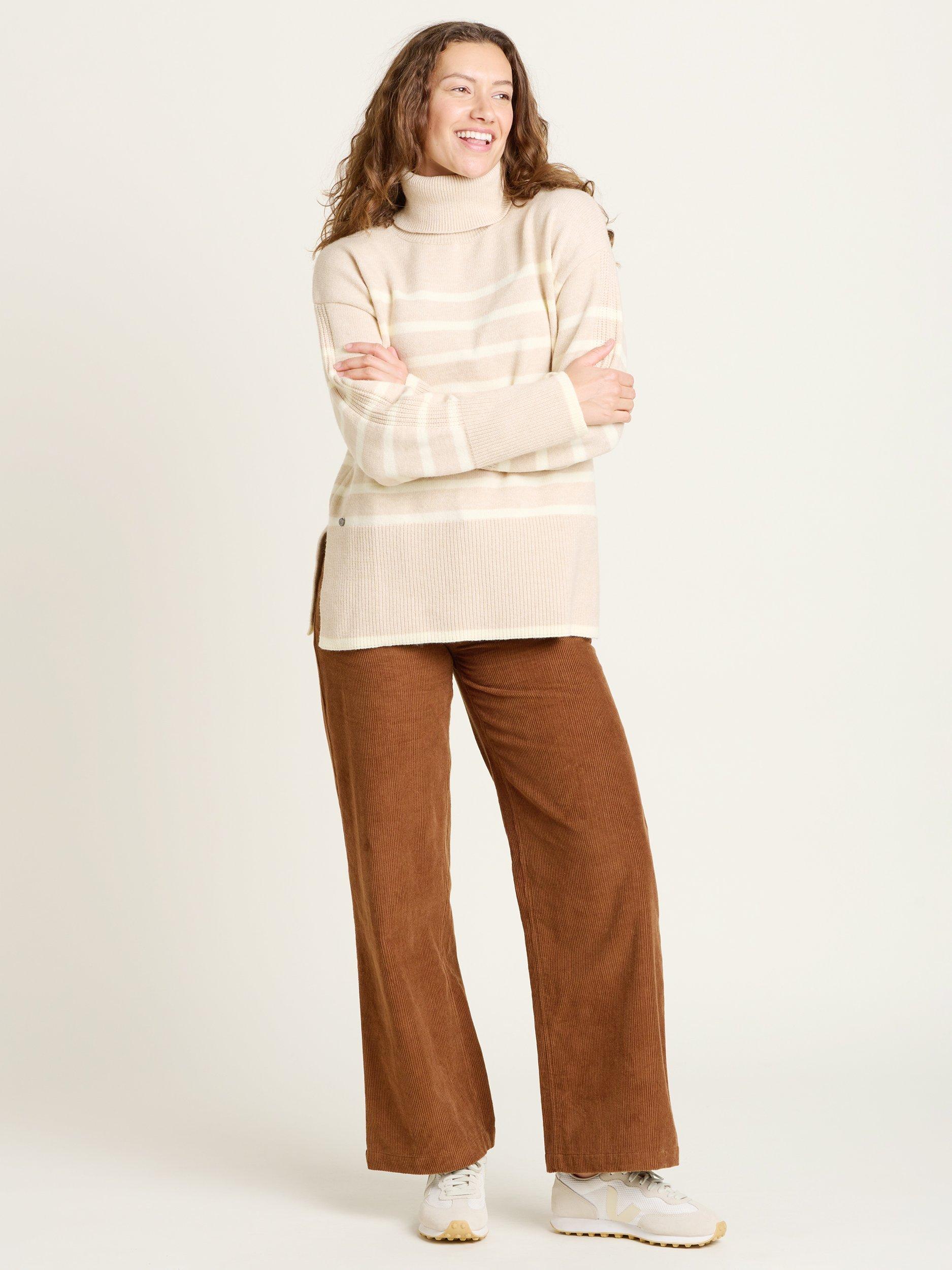 Product image 4 of 5, which shows Brakeburn Chunky Stripe Knit, Stone, 8