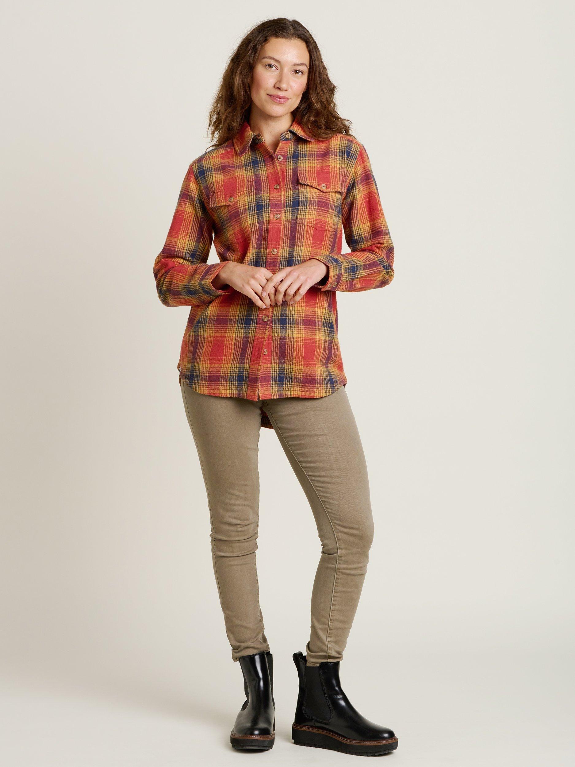 Product image 4 of 4, which shows Brakeburn Cogden Plaid Check Shacket, Orange, 8