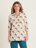 Brakeburn Freya Floral Tunic Top, Cream/Multi, Cream/Multi