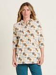 Brakeburn Freya Floral Tunic Top, Cream/Multi