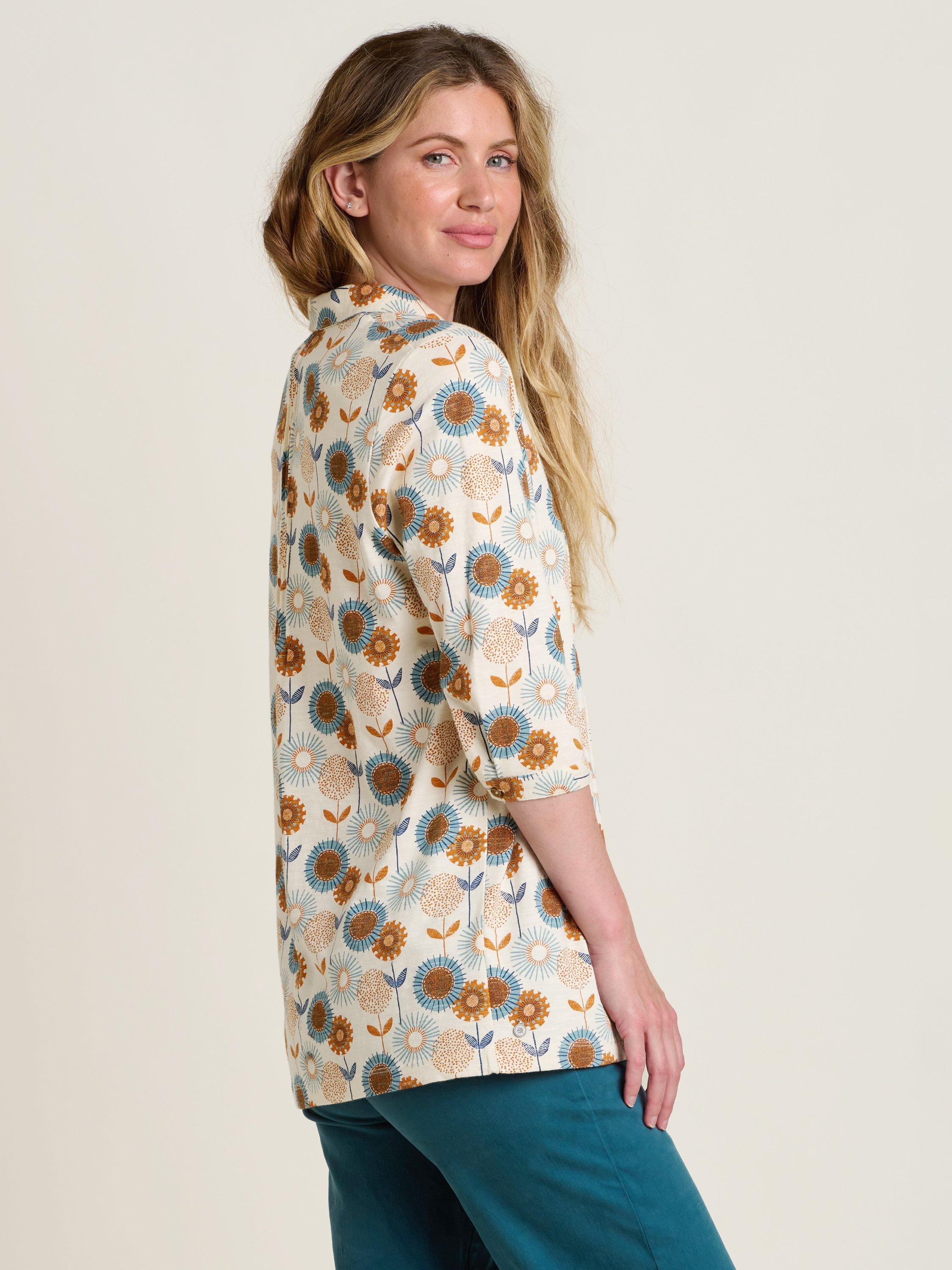 Product image 2 of 4, which shows Brakeburn Freya Floral Tunic Top, Cream/Multi, 8