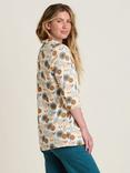 Brakeburn Freya Floral Tunic Top, Cream/Multi, Cream/Multi