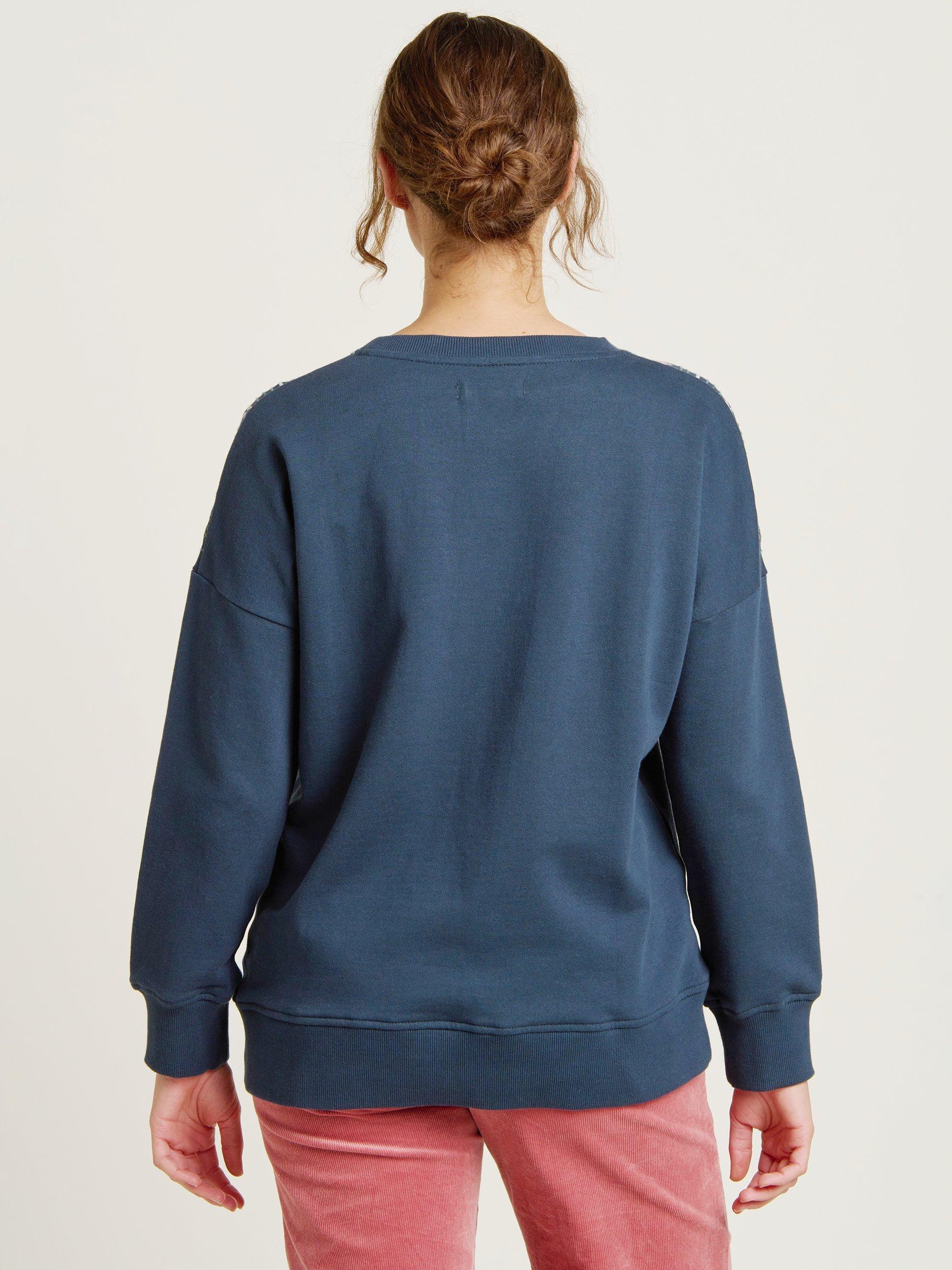 Product image 2 of 4, which shows Brakeburn Embroidered Neckline Sweatshirt, Blue, 8