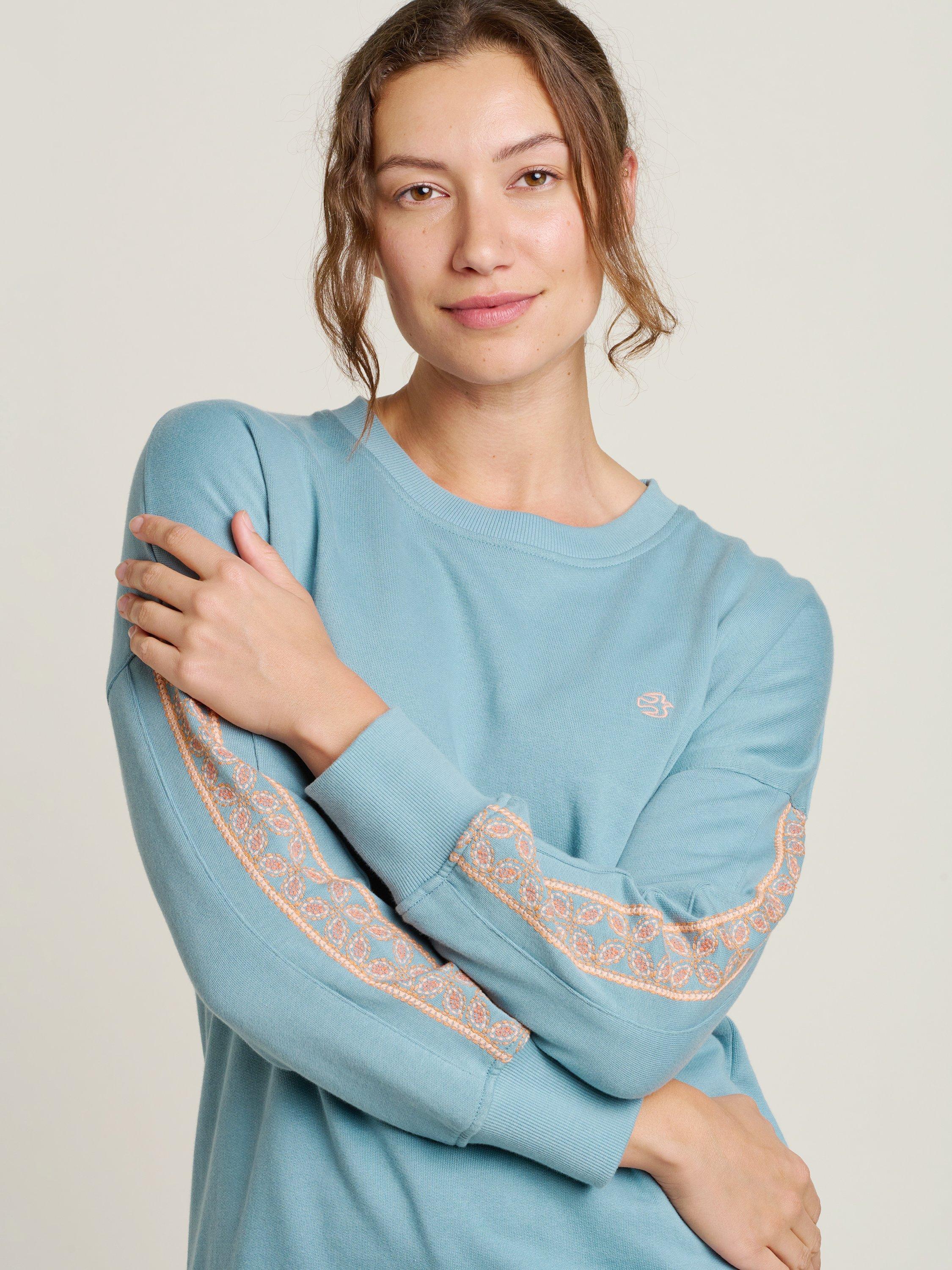 Product image 3 of 4, which shows Brakeburn Embroidered Crew Sweatshirt, Blue, 8