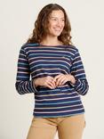 Brakeburn Bella Crew Neck Striped Cotton Top, Multi, Multi