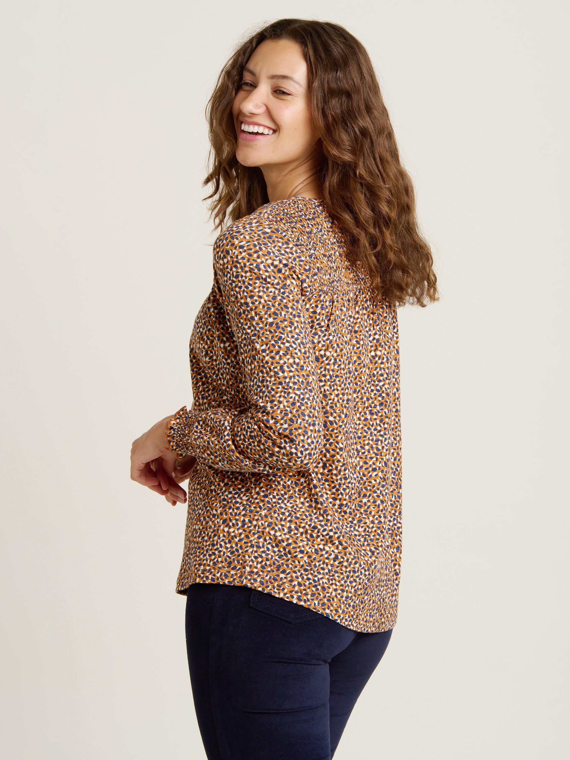 Product image 2 of 4, which shows Brakeburn Painted Spot Long Sleeve Top, Multi, 8